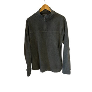 Men's GAP Gray Quarter-Zip Fleece Sweater Long Sleeve M